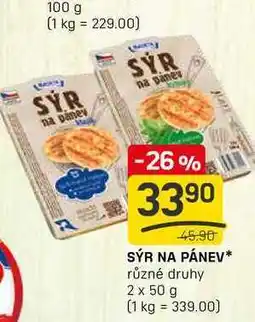 Flop SÝR NA PÁNEV různé druhy 2 x 50 g nabídka
