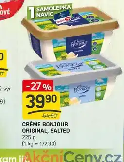 Flop CRÉME BONJOUR ORIGINAL, SALTED 225 g nabídka