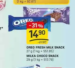 Flop MILKA CHOCO SNACK 29 g nabídka