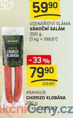 Flop CHORIZO KLOBÁSA 280 g nabídka