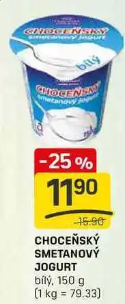 Flop CHOCEŇSKÝ SMETANOVÝ JOGURT bílý, 150 g nabídka