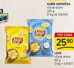 Flop LAYS různé druhy 60 g nabídka