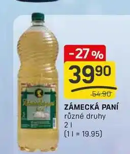 Flop ZÁMECKÁ PANÍ různé druhy 2l nabídka