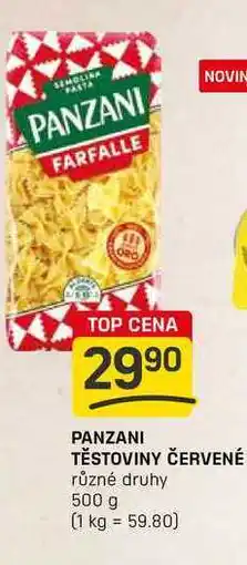 Flop PANZANI TĚSTOVINY ČERVENÉ různé druhy 500 g nabídka