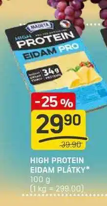 Flop HIGH PROTEIN EIDAM PLÁTKY 100 g nabídka