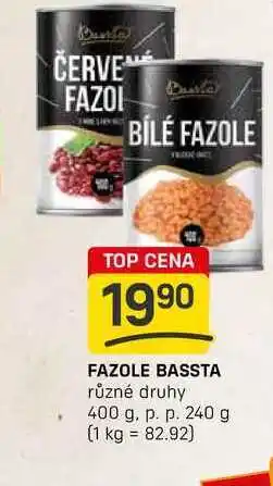 Flop FAZOLE BASSTA různé druhy 400 g. p. p. 240 g nabídka