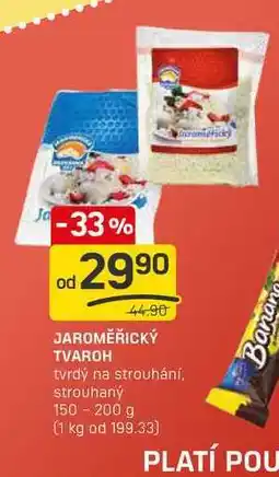 Flop JAROMĚŘICKÝ TVAROH tvrdý na strouhání, strouhaný 150 - 200 g nabídka