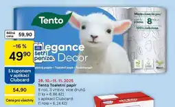 Tesco Tento Toaletní papír, 8 rolí, 3 vrstvy nabídka