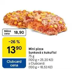 Tesco Mini pizza šunková s kukuřicí, 75 g nabídka