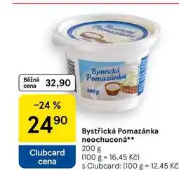 Tesco Bystřická Pomazánka neochucená, 200 g nabídka