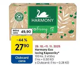 Tesco Harmony Eco loving Kapesníky, 100 ks. 3 vrstvy nabídka