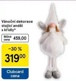 Tesco Vánoční dekorace stojící anděl s křídly nabídka