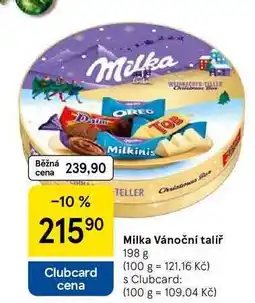 Tesco Milka Vánoční talíř, 198 g nabídka