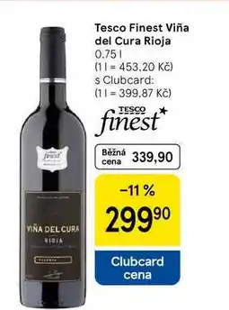 Tesco Tesco Finest Viña del Cura Rioja, 0.75 l nabídka
