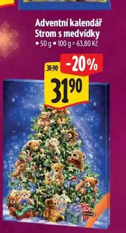Albert Adventní kalendář Strom s medvídky 50 g nabídka