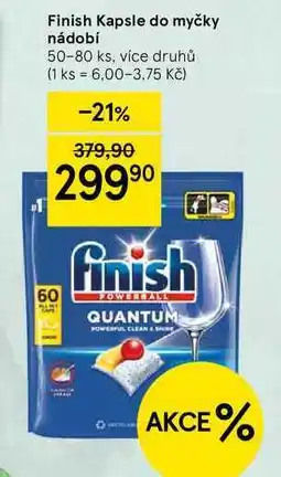 Tesco Finish Kapsle do myčky nádobí, 50-80 ks, více druhů nabídka
