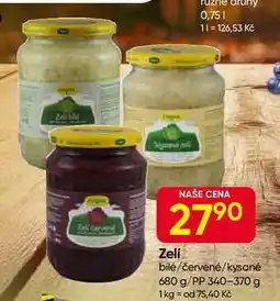 Hruška Zeli bilé/červené/kysané 680 g/PP 340-370 g nabídka