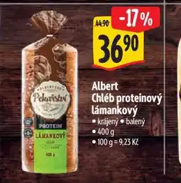 Albert Albert Chléb proteinový lámankový krájený balený 400 g nabídka