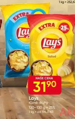 Hruška Lays různé druhy 120-130 g + 25% nabídka