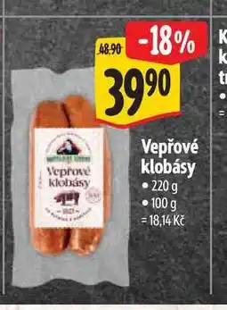 Albert Vepřové klobásy 220 g nabídka