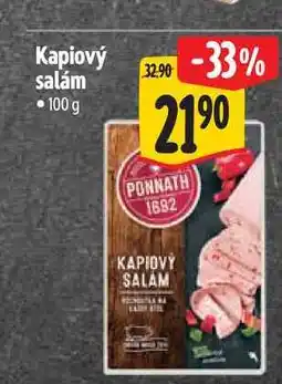 Albert Kapiový salám 100 g nabídka