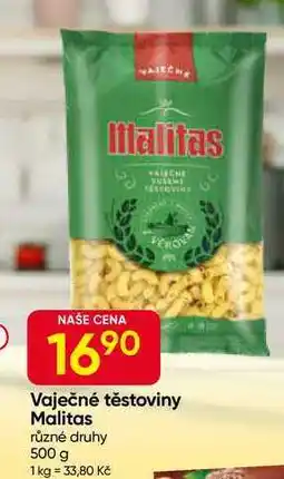 Hruška Malitas Vaječné těstoviny 500 g nabídka