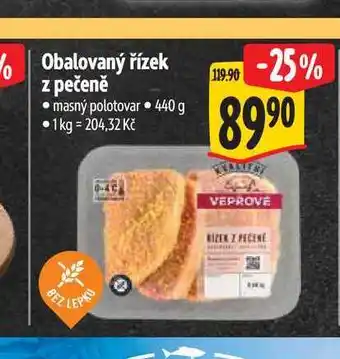 Albert Obalovaný řízek z pečeně 440 g nabídka