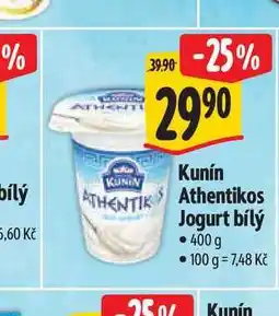 Albert Kunín Athentikos Jogurt bílý 400 g nabídka