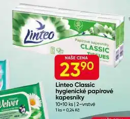 Hruška Linteo Classic hygienické papírové kapesníky 10x10 ks, 2-vrstvé nabídka
