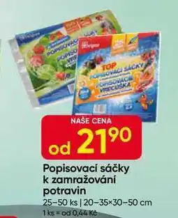 Hruška Popisovací sáčky k zamražování potravin 25-50 ks, 20-35×30-50 cm nabídka