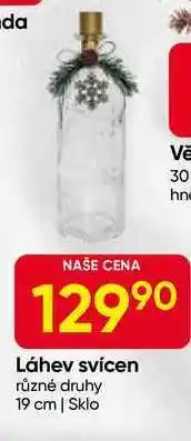 Hruška Láhev svícen různé druhy 19 cm | Sklo nabídka