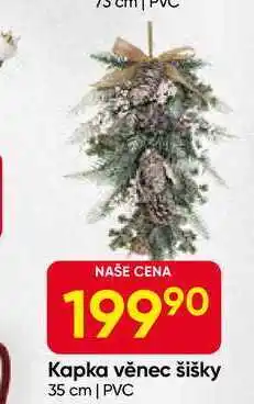 Hruška Kapka věnec šišky 35 cm | PVC nabídka