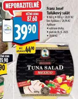 Albert Franz Josef Tuňákový salát 160 g nabídka