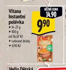 Albert Vitana Instantní polévka 14-27 g nabídka