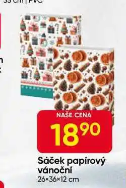 Hruška Sáček papírový vánoční 26×36×12 cm nabídka