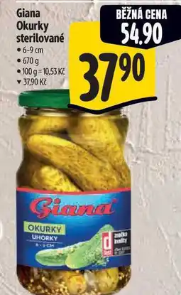 Albert Giana Okurky sterilované 6-9 cm 670 g nabídka