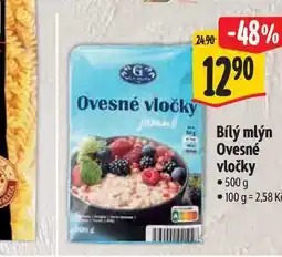 Albert Bílý mlýn Ovesné vločky 500 g nabídka