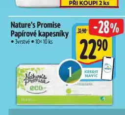 Albert Nature's Promise Papírové kapesníky 3vrstvé 10x 10 ks nabídka