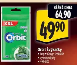 Albert Orbit žvýkačky 50 g nabídka