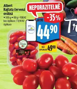Albert Albert Rajčata červená oválná nabídka