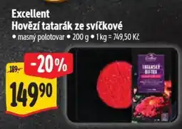 Albert Excellent Hovězí tatarák ze svíčkové nabídka