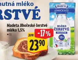 Albert Madeta Jihočeské čerstvé mléko 1,5% nabídka