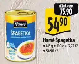 Albert Hamé Špagetka nabídka