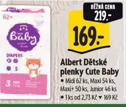 Albert Albert Dětské plenky Cute Baby nabídka