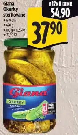 Albert Giana Okurky sterilované nabídka