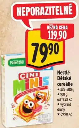 Albert Nestlé Dětské cereálie nabídka
