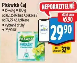 Albert Pickwick Čaj nabídka