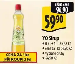 Albert YO Sirup nabídka