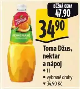 Albert Toma Džus, nektar a nápoj nabídka