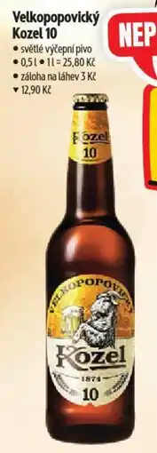 Albert Velkopopovický Kozel 10 nabídka